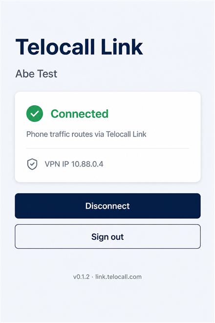 Telocall Link Android connected screen